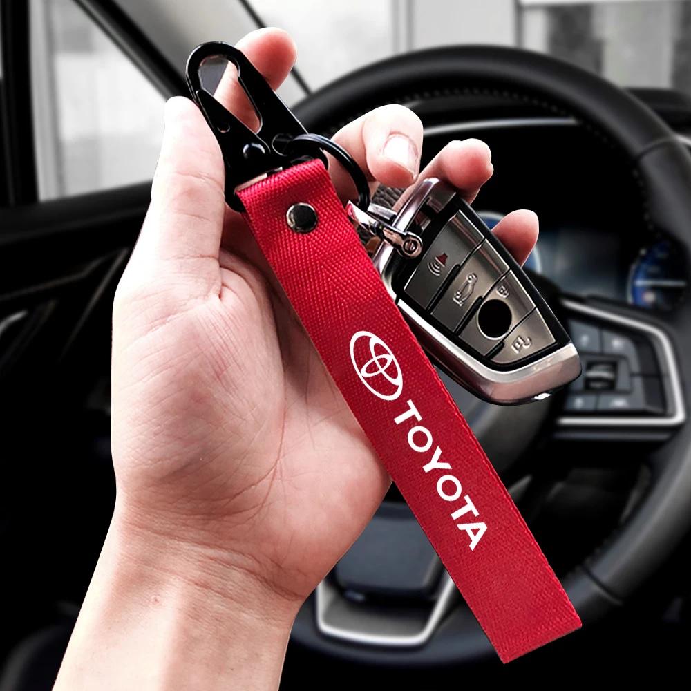 Metall Nylon Bil Nøkkelring Nøkkelbånd Biltilbehør For Toyota Corolla Yaris TRD Auris RAV4 Land Cruiser Camry Highlander Vitz