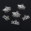 50pcs 9x14mm Year Number 2026 2026 2027 Pendant Charms DIY Jewelry Making Jewelry Finding Antique Silver Plated Accessories