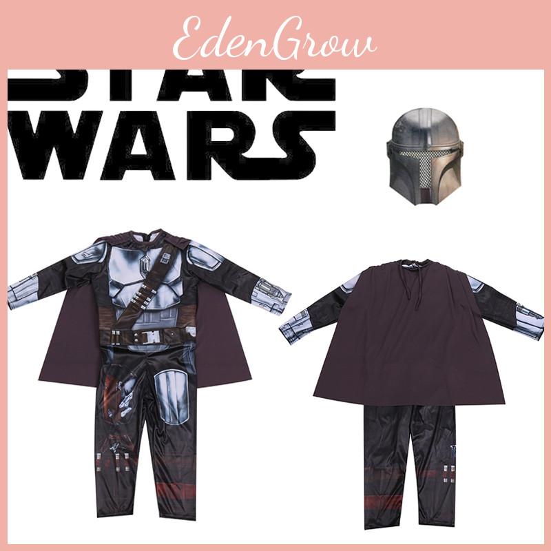 Star Wars Mandalorian Halloween Kostuum Set Voor Jongens; Overall, masker en cape inbegrepen!