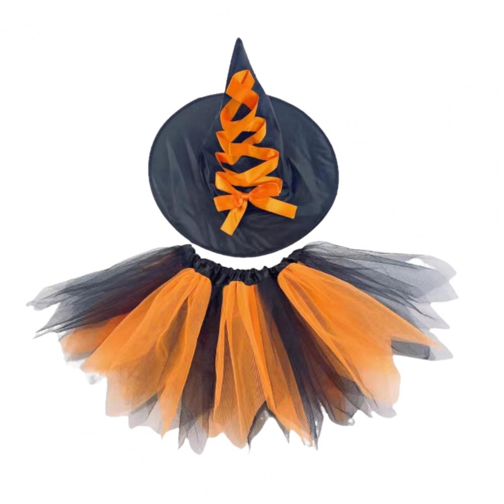 Colorful Skirt Hat Set Chiffon Skirts Hat Set for Adults Kids Gauze Tulle Ballet Skirt with Pleated Fluffy Ruffles for Women