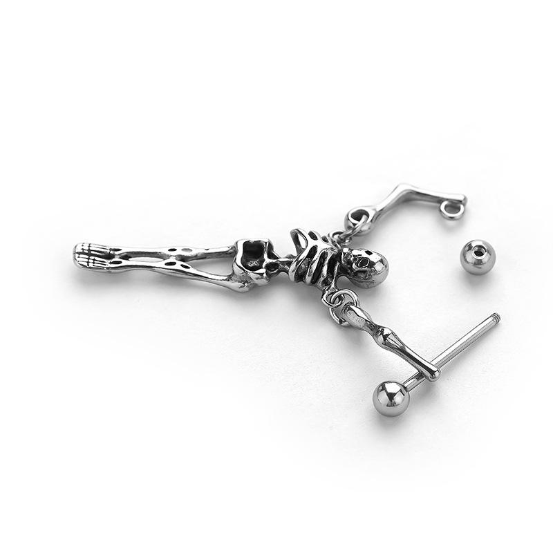 New Halloween and Christmas Skull Horseshoe Earrings