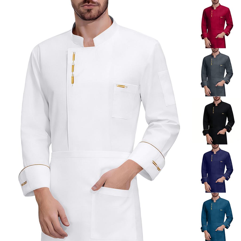 Unisex Strickjacke - Knopf Langarm Kochuniform