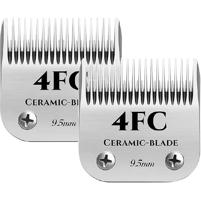 AIJALY 10 Blades Dog Grooming Blades Compatible with Andis/Wahl/Oster Pet Clippers AG AGC Ceramic Sharp Size-10, 1/16-Inch Cut Length (#10 Blade/2PC)