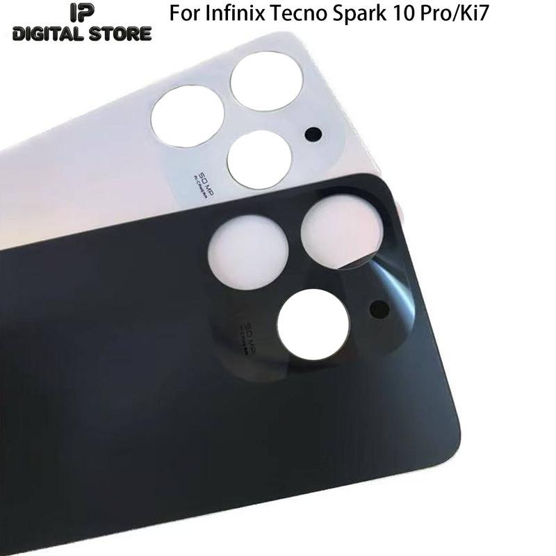 For Tecno Spark 10 Pro Ki7 Back Battery Cover Back Glass Rear Door