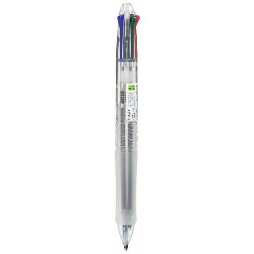 Pilot 4-color ballpoint pen Acroball 4 fine transparent body black red blue green (BKAB-45F-NCC)