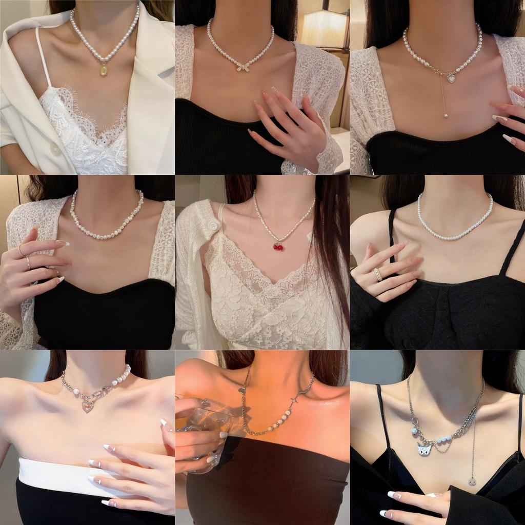 ins cute millennial sister y2k child love chain bracelet collarbone chain sweetheart various hair