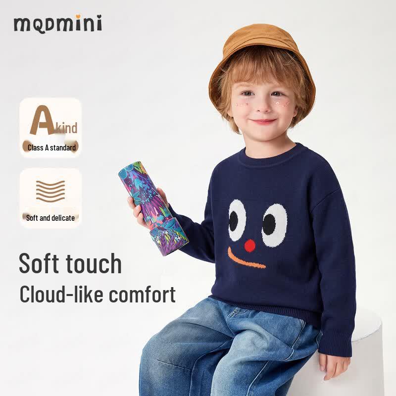MQDMINI Kids Colorful Expression Knit Sweater 110