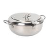 Stainless Steel Fryer Pot with Thermometer Lid Oil Drip Drainer Rack Multifunctional Deep Frying