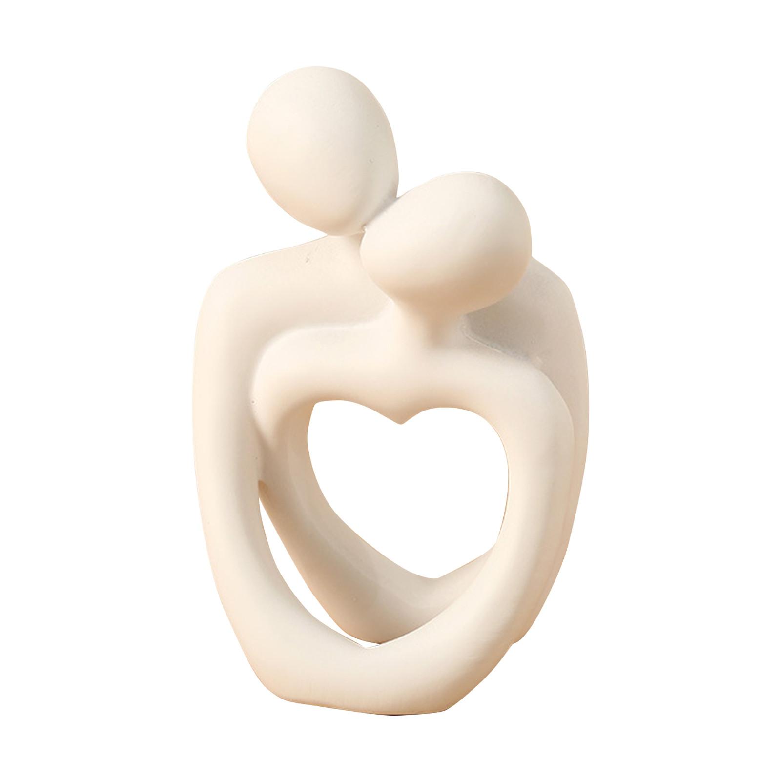 

Абстрактная статуя обнимающейся пары, современные скульптуры любви для гостиной, спальни, креативная статуэтка, тумбочка и комод, книжная полка, настольный декор One Size белый