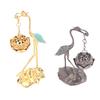 Crane Incense Burner Holder Stove Lotus Incense Burner Antique Alloy Lotus Hanging Stove Tea Ceremony Craft Household Decoration