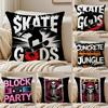 Hiphop Fashion Brand Graffiti Pattern Cushion Cover Pillowcase Antidustmite living Room Sofa Decor Cushion Room