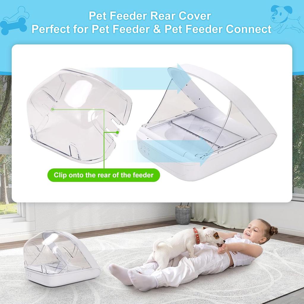 Pet Feeder Rear Cover for Pet Feeder & Connect, YOIHABV Cat Feeder Cover, Prevent Persistent Pets from Accessing/Stealing Food from The Rear of Pet