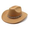 Vilten Cilinderhoed Omgeslagen Klassieke Riemgesp Panama Hoed Herenhoed Gekreukelde Zonnehoed