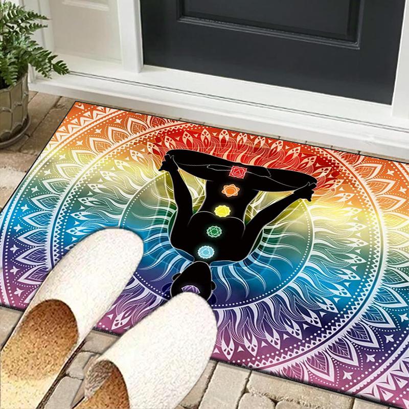 Moonlit Meditation Office Rug Chair Mat, Entryway Carpet, Suitable for Front Door, Bedroom, Living Room, Desk, Holiday Gift