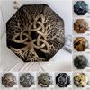1PC Viking Theme Umbrella Portable Folding Umbrella Iron Frame Hole Bone Structure Outdoor Home Umbrella A4
