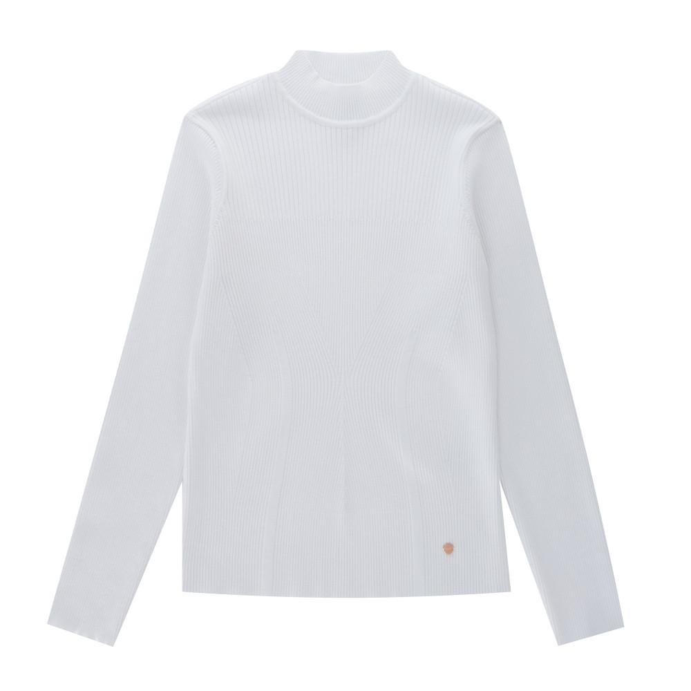 Pigc Women S Ribbed Turtleneck Sweater Ivory (Lfc240261) Ivory.Lfc240261/095