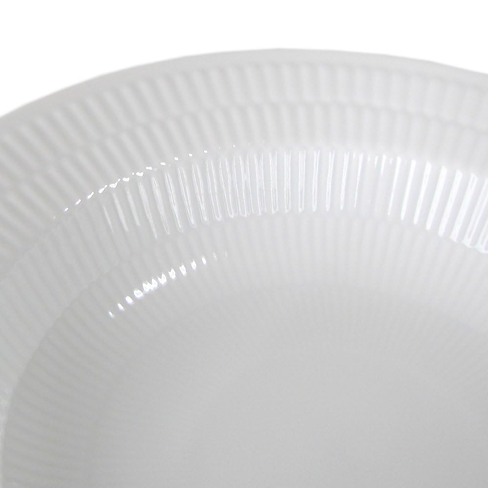 ROYAL COPENHAGEN White Fluted Plate, Deep Plate, Pasta Plate, Soup Plate, 21cm, 2408604, 1017400 [Parallel Import]