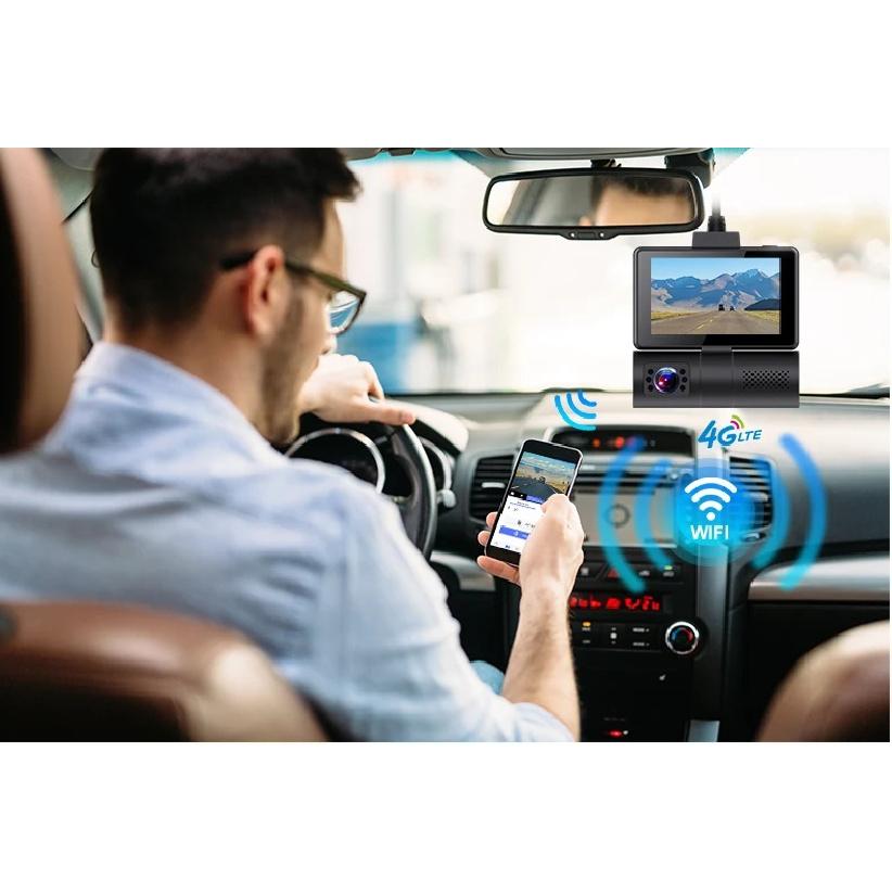 ADAS 4G Android DVR Remote Parking Monitor 3''Touch Dash Cam WIFI GPS Dual lens 2WAY Talk Live Streaming on Car ASSIST APP