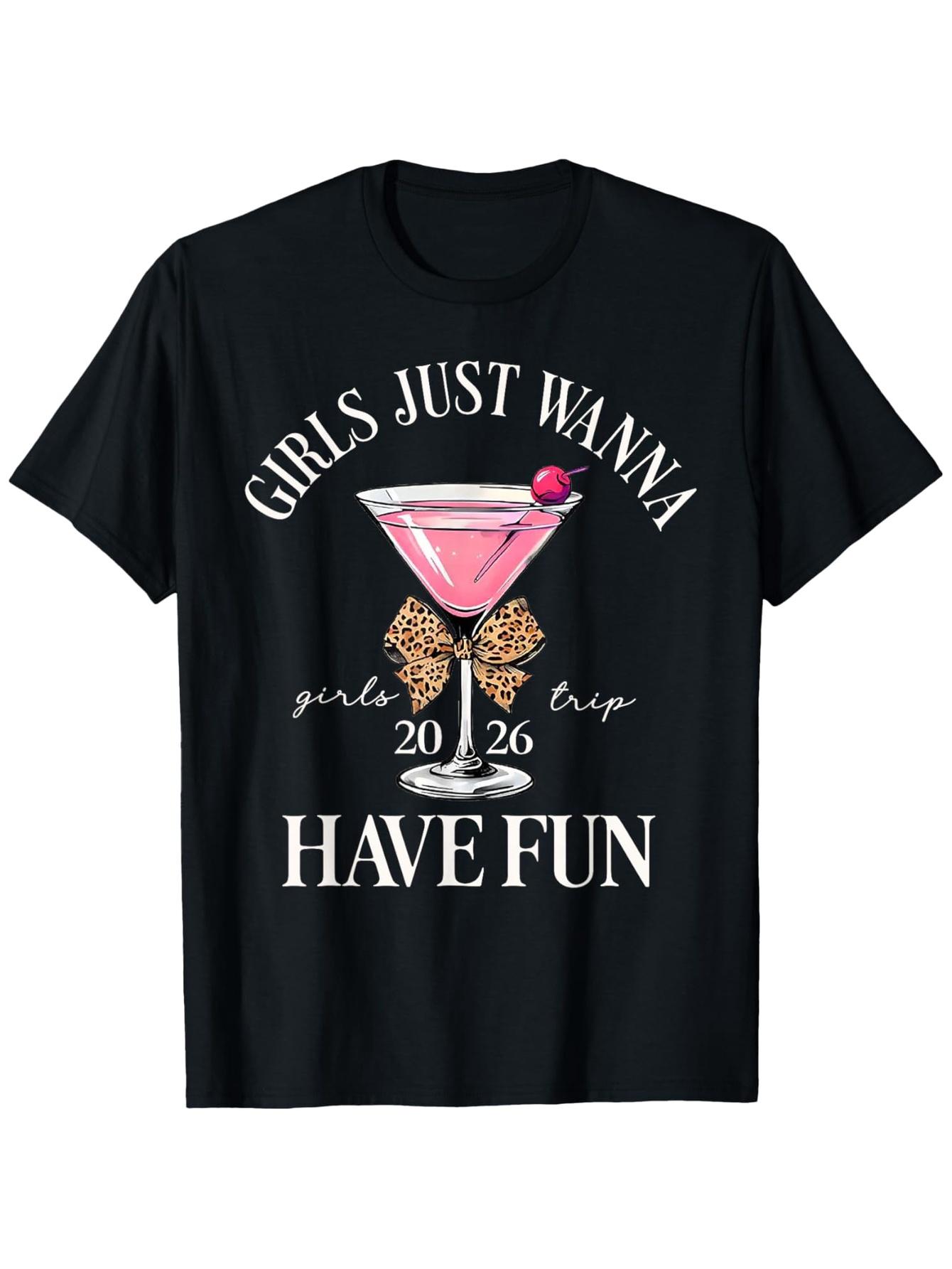 Men s T-shirt, s Trip 2026 Drinking Party s Just Wanna Have Fun T-Shirt S разноцветный