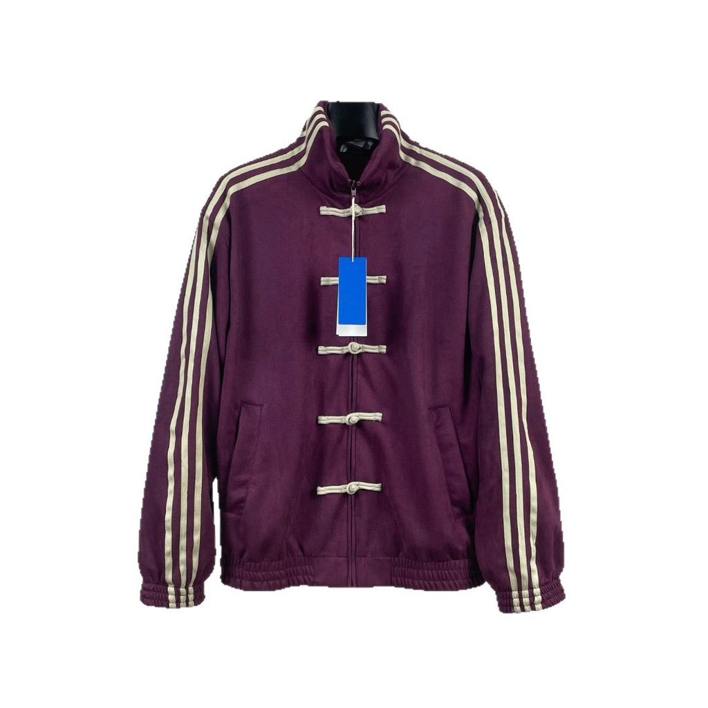 Neues Farbschema Jahr des Pferdes Wildleder-Schnalle Gurtband Stehkragen Jacke lockerer Mantel Herren und Damen gleicher Stil