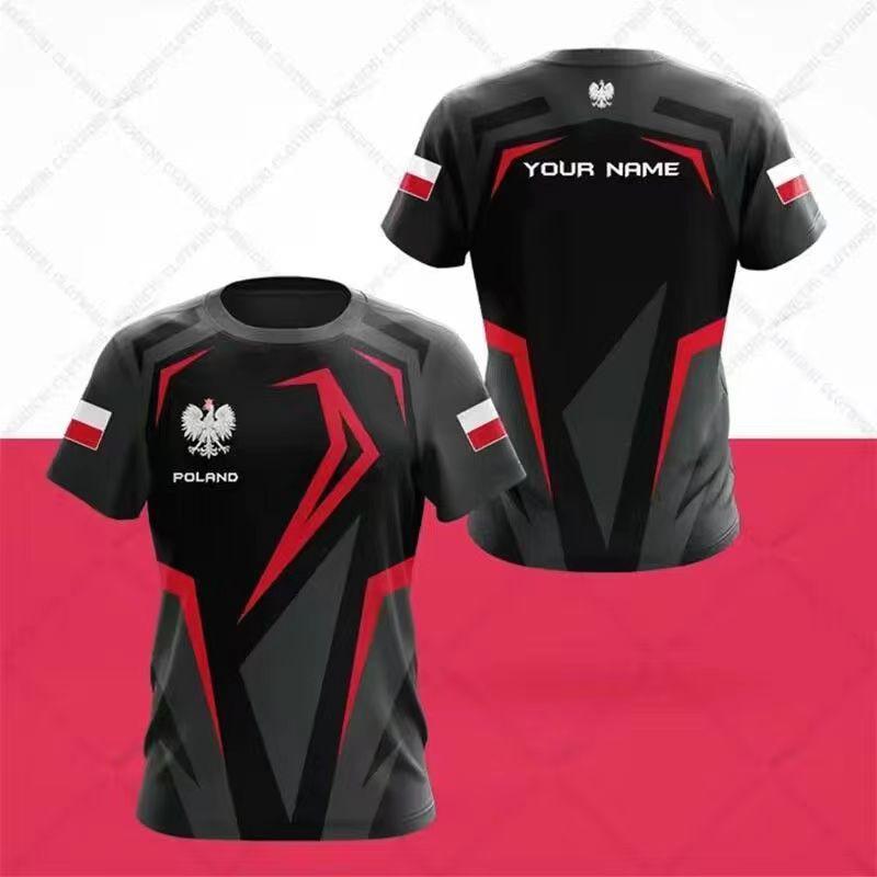 2025 new hot-selling Russian 3D short-sleeved T-shirt casual loose round neck Russian flag short-sleeved top T