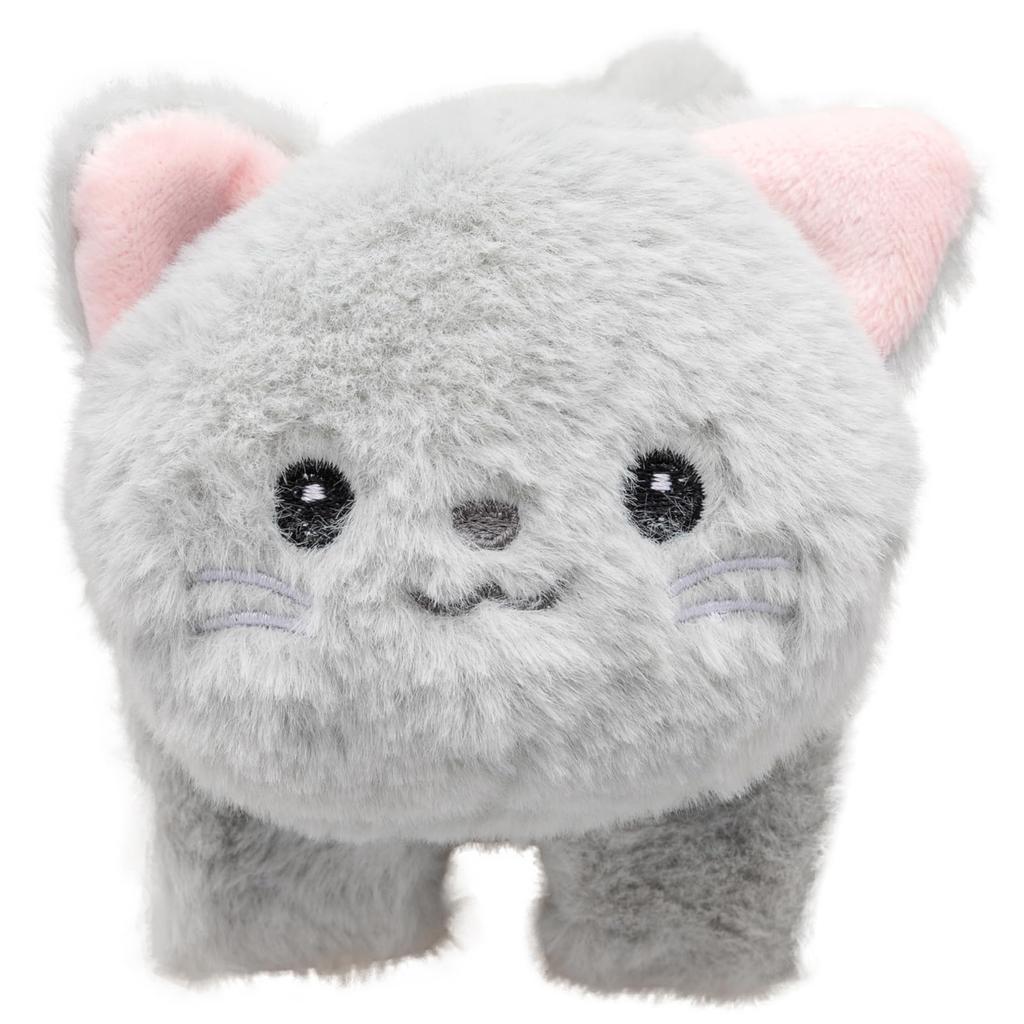 Onda Snap Band Plush Toy Cat Bracelet Wristband Snap Cuddly Cat, Gray