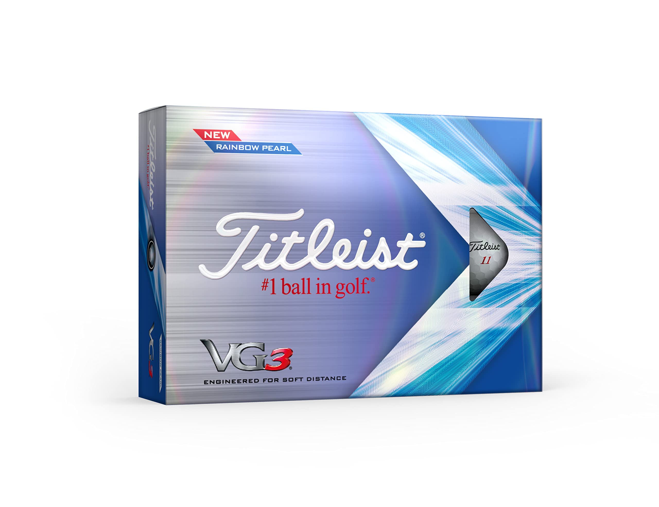 

Titleist 22VG3 Golf Balls, Unisex, T3027S, Rainbow Pearl