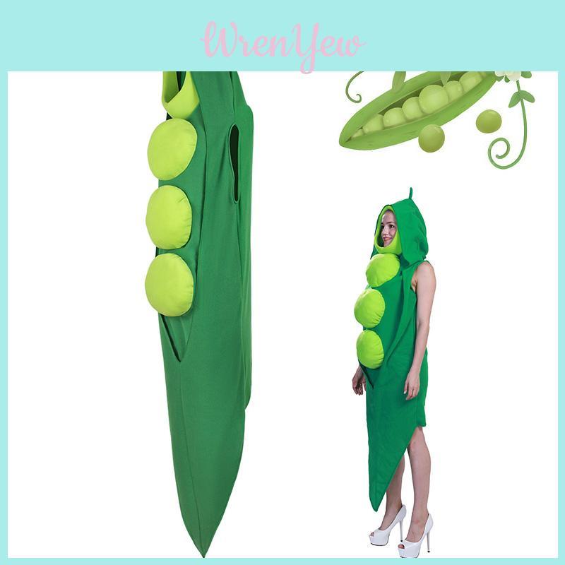 Falei Festival Vegetable Cos Stage Costume For Halloween Party Cosplay Food Pea Roleplay Outfit