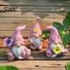 Macaron Color Resin Statues for Gifts Halloween Gnome Statue, Spring Butterfly Bird Flower Themed Gardening Women Figurine Garden Patio, Hand Painted
