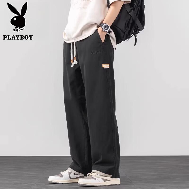 PLAYBOY Cotton Straight-Leg Casual Pants 2XL