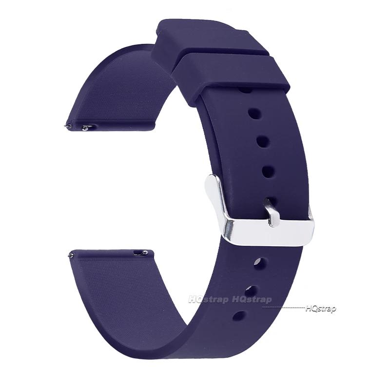 

Universal Silicone Watch Strap 14 16 18 20 22 24mm Quick Release Wristwatch Band Women Men Sports Watches Bracelet Wrist Belt 24mm темно-синього кольору
