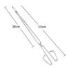 AEE4-Charcoal Tongs Tongsversatile Stick Tongs, Durable Stainless Steel BBQ Tongs, Charcoal Tongs