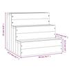 Vidaxl Pet Stairs, White, 40X37.5X35 Cm, Solid Pine Wood