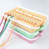30-Slot Cross Stitch Thread Organizer - Pastel Color Floss Bobbin Winder for Embroidery Storage