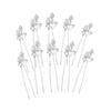 Girls Pearl U Shape Hairpin Gold/Silver Leaf Non-slip Alloy Hairpin Headwear for Festival Wedding Party Head Decor