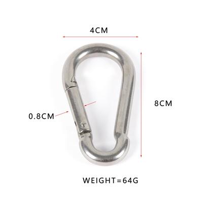316 Stainless Steel Carabiner Clips, Heavy Duty Spring Snap Hooks for Gym, and Outdoor Activities -