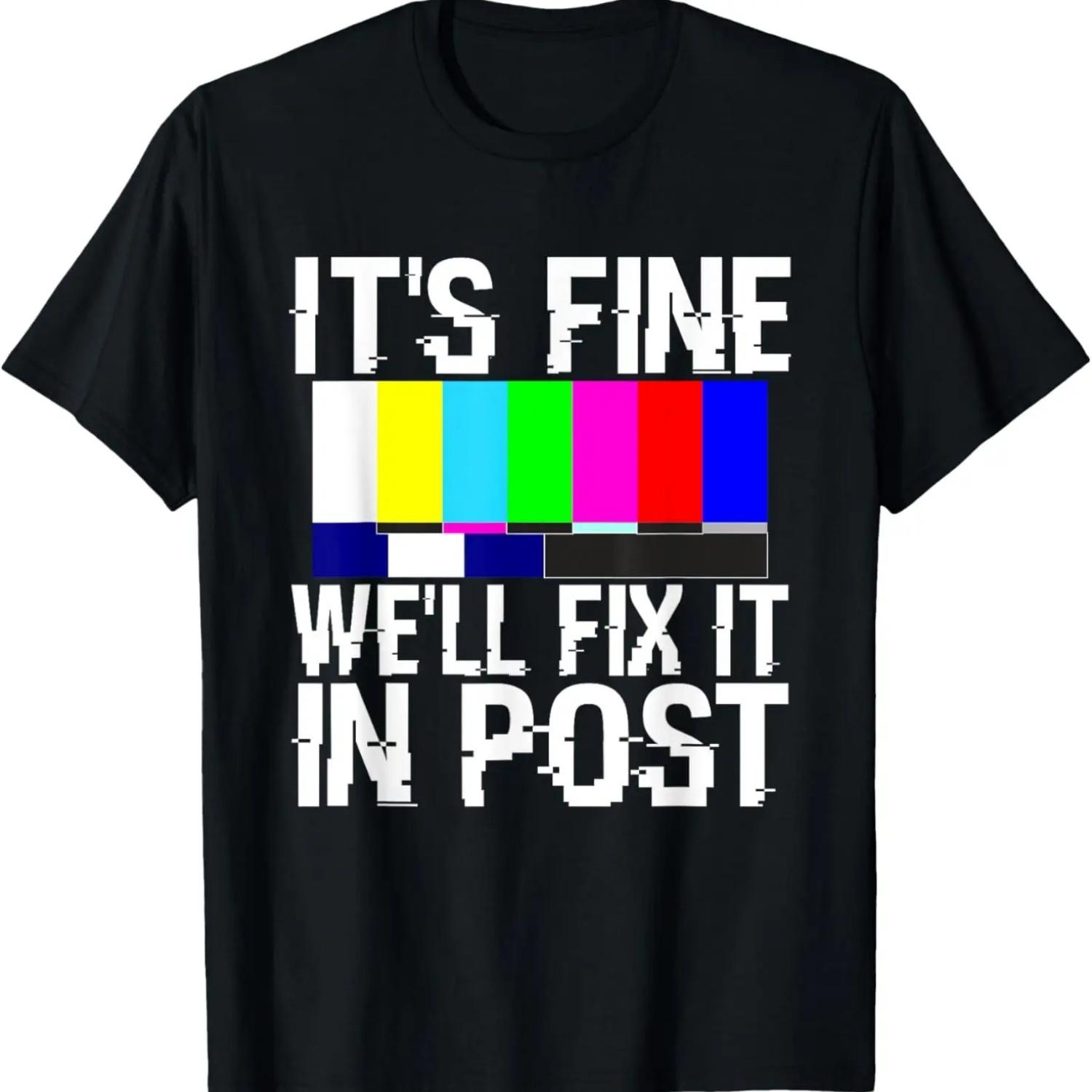 Funny Retro Vintage Filmmaker Fix it In Post T-Shirt S