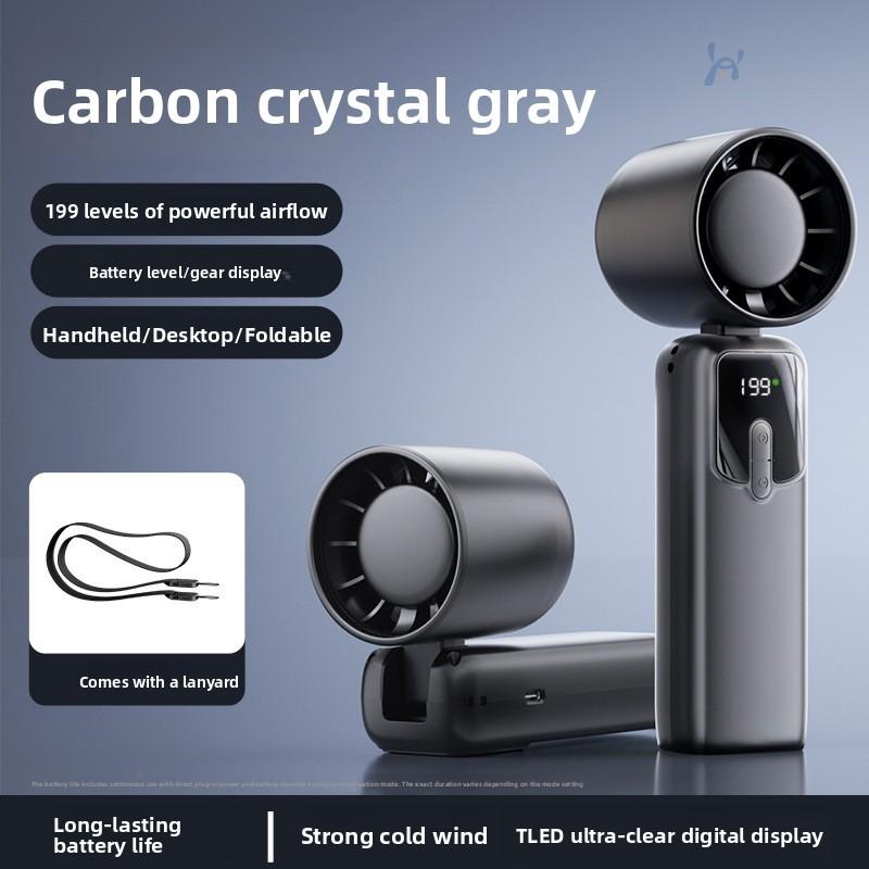 Portable Handheld Ice Therapy Fan With Digital Display For Outdoor Camping
