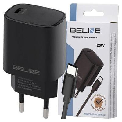 Beline Land. Netzwerk. 1X USB-C 20W + Kabel USB-C Schwarz /Black PD 3.0 BLNCB20C