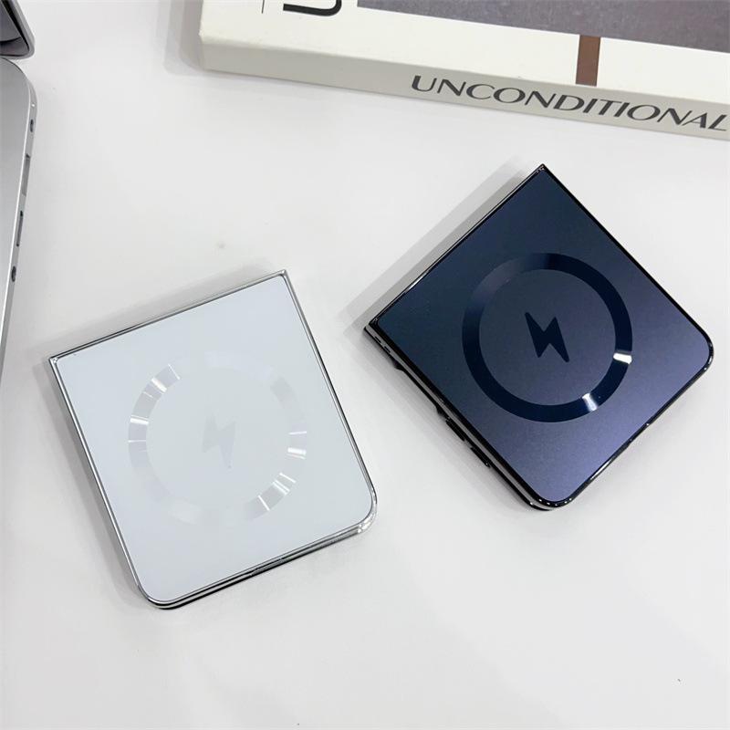 Placcatura Elettrolitica Opaca per Custodia Magnetica Magsafe per Samsung Galaxy Z Flip 7 6 5 4 Flip7 FE Cover Protettiva Ricarica Wireless