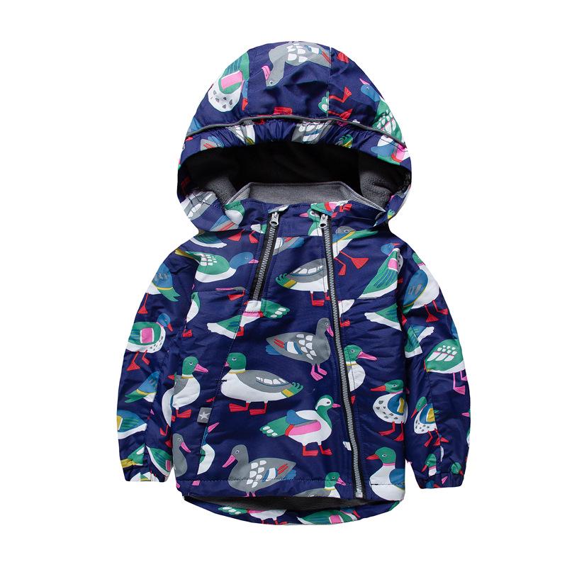 Children's Velvet Ski Jacket – Windproof, Hooded Fleece for Spring & Autumn, Trendy Design for Kids