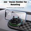 Multifunctional Anti-Slip Car Dashboard Pad with Rotating Phone Holder | Large Capacity Glasses And Key Storage, Heat-Resistant Silicone, Grid Design