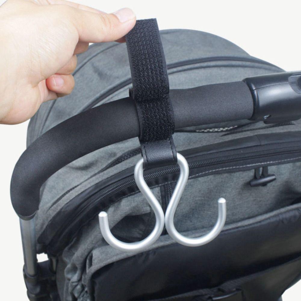 Multifunctional S Shape Baby Stroller Hooks PU Double Hook Hanging Hook Cartoon Cart Organizer Stroller Accessories Baby
