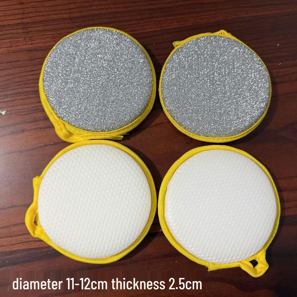 Fine Stripe Dishwashing Brush & Scouring Pad Set for Kitchen Cleaning