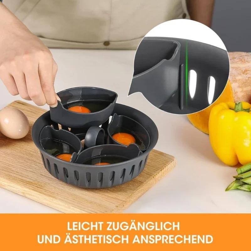 Food Grade 2-in-1 Steaming and Boiling Egg Tool, Suitable for Thermomix TM5 TM6, Heat-resistant, Complementary Food, Brunch