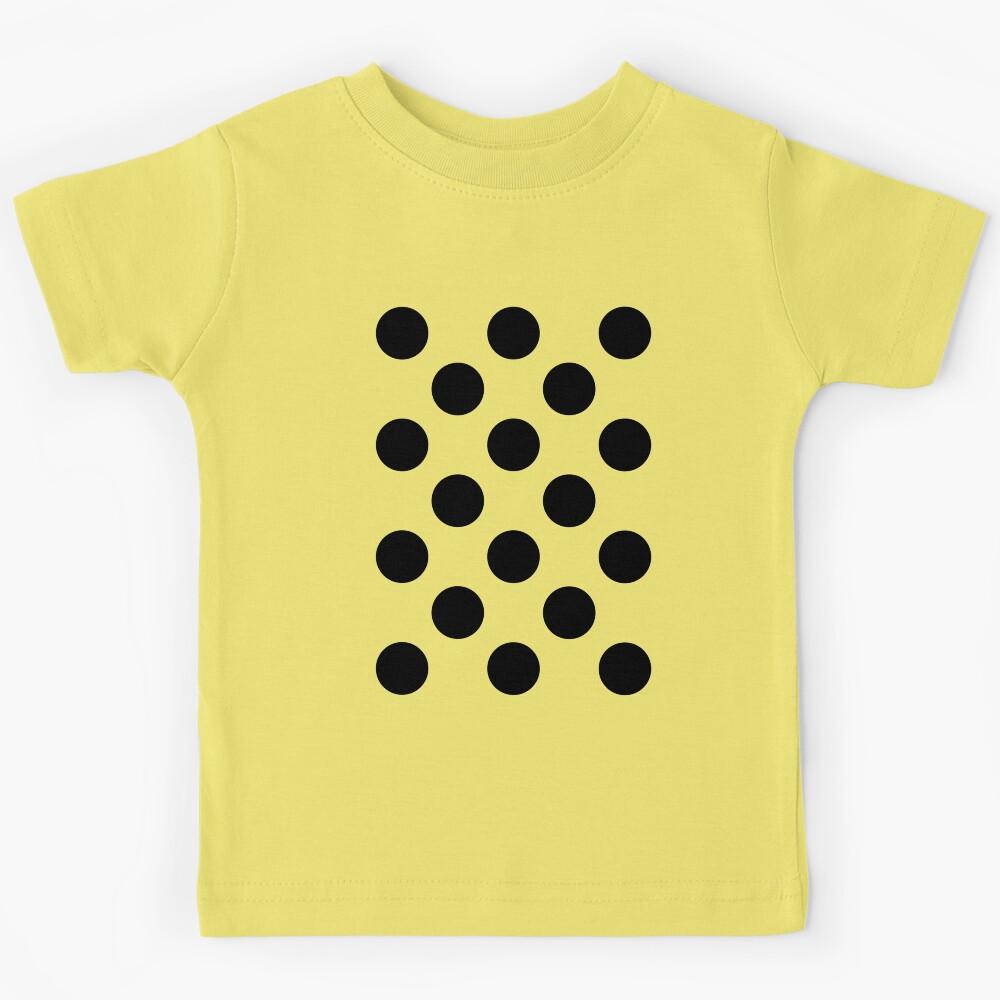 Black Polka Dots Flamenco Style Kids T-Shirt 150