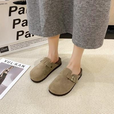 Μπαοτού παντόφλες γυναικείες εξωτερικού χώρου 2024 νέες άνοιξη άνοιξη και φθινόπωρο πλατφόρμα με επίπεδη σόλα ρετρό τεμπέλικα παπούτσια άνετα