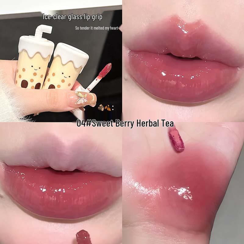 CAPPVINI Luciu de Buze Lucios cu Ceai cu Lapte Perlat - Ruj Drăguț, Accesibil pentru Petreceri Studențești