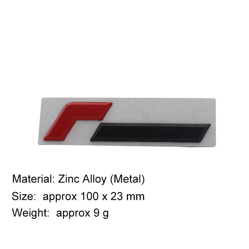 3D F logo Sticker Tail Bumper Badge Auto Rear Trunk Emblem Accessories Fit for Golf 8th Generation High-Performance Tuning Car Custom Modification
