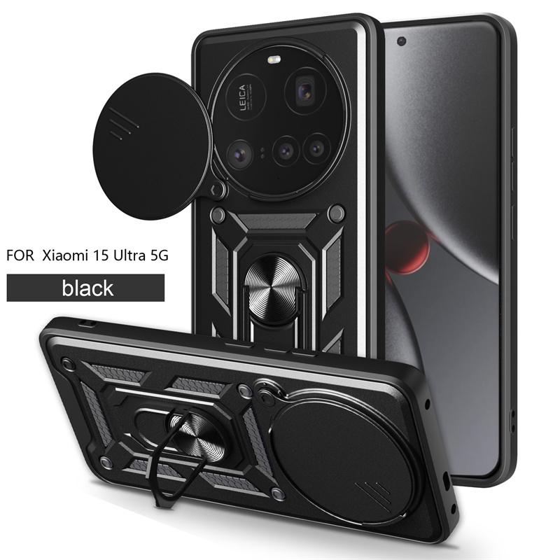 Armor Shockproof Back Cover for Xiaomi 15 Ultra 14 15 14T Pro 15Ultra Mi14T Car Magnetic Ring Stand Holder Cover Coque Fundas